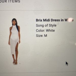 Brix midi dress in white
